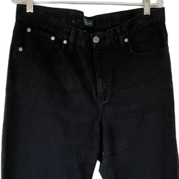 Ralph Lauren Classic Boot Cut Stretch Jeans High Rise Black Size 14 - Picture 2 of 7